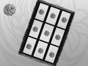 Premium 9 panel sublimation blanket with custom photo panels showing soft velvety fleece texture