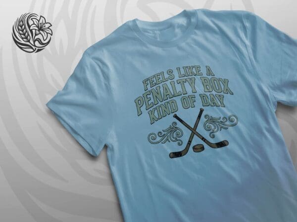 Penalty Box T-shirt in organic cotton with colour options for hockey fans and everyday wear